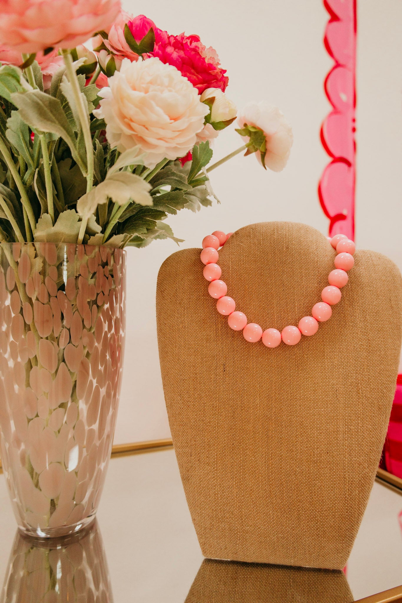 The Happy Hour Necklace - Light Pink