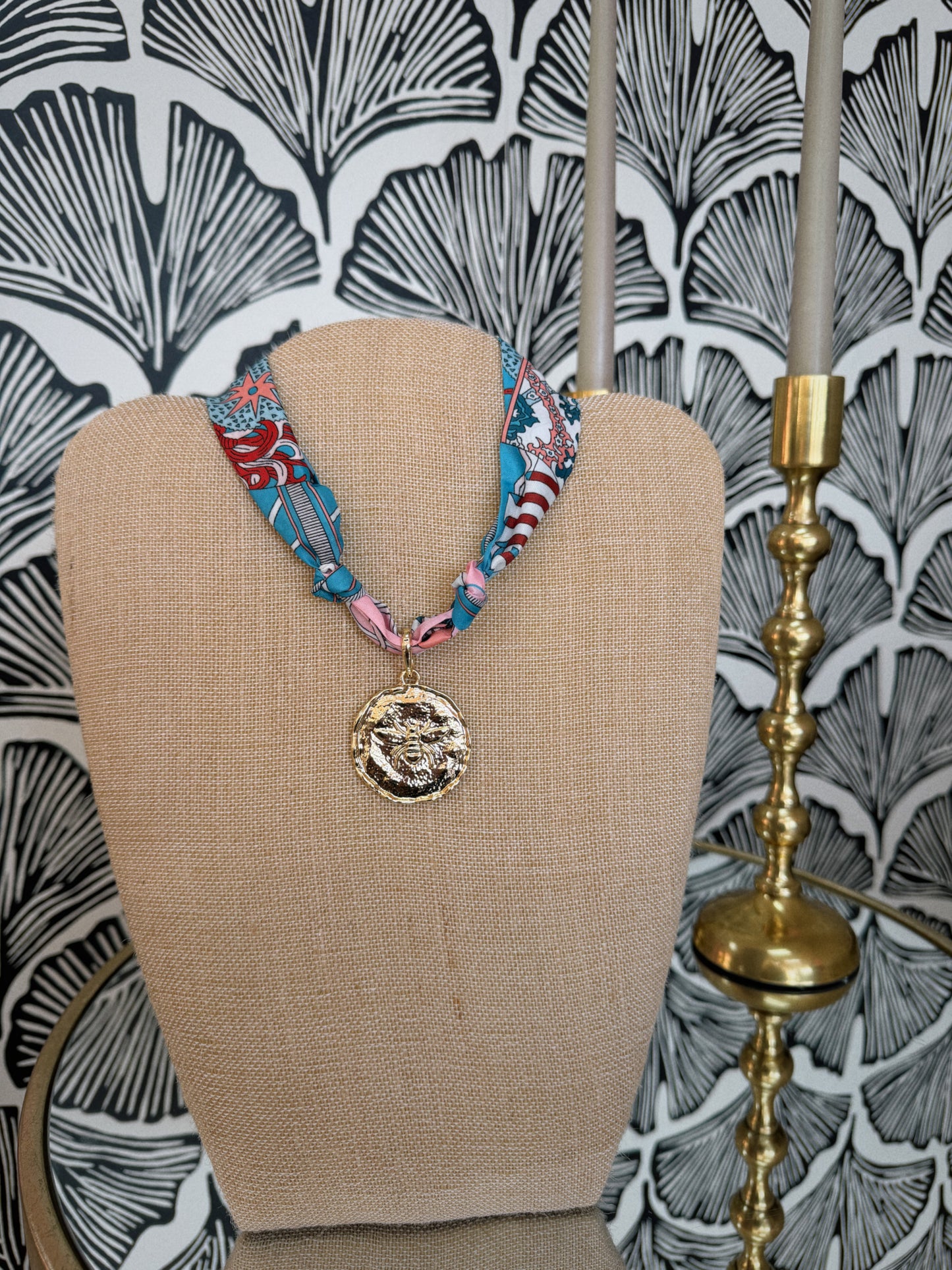 The Lucky Bee Scarf Necklace