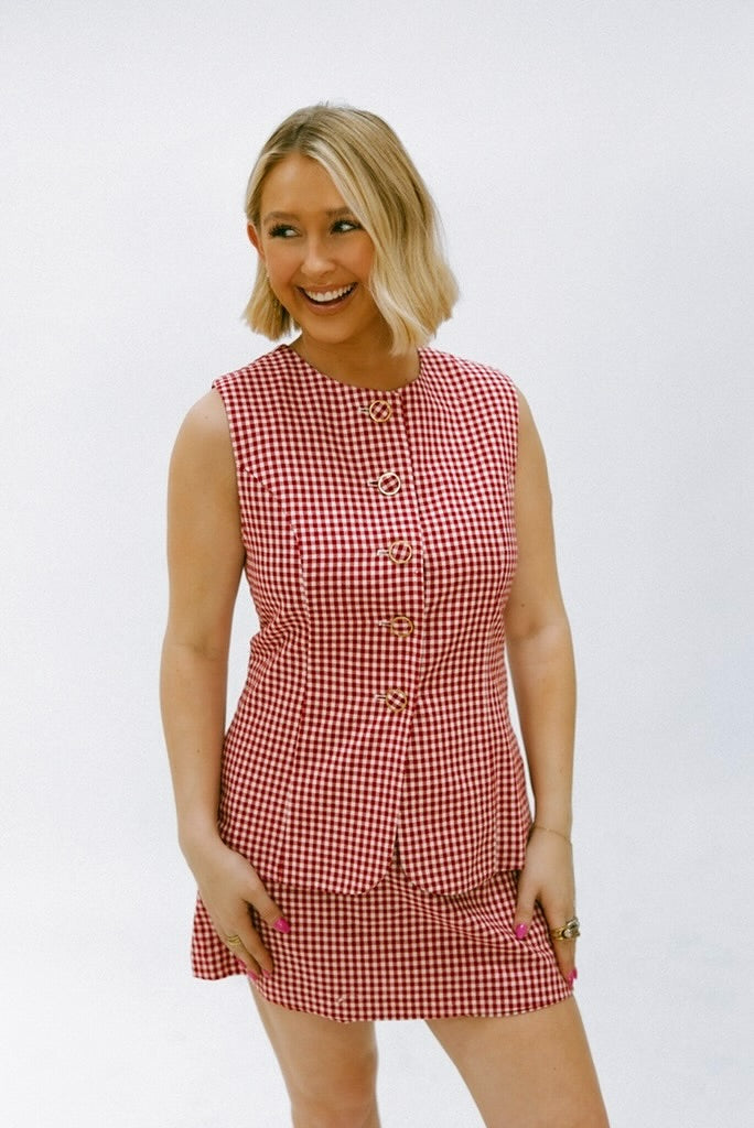 Mary Gingham Romper