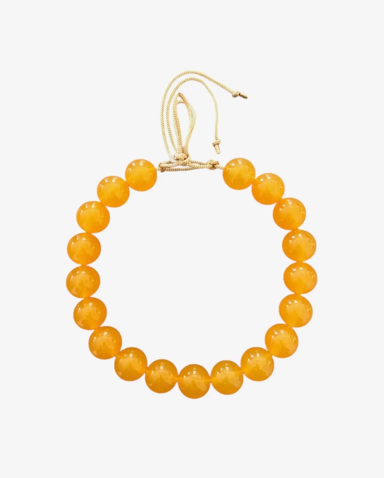 Chunky Beaded Necklace - Orange Juice