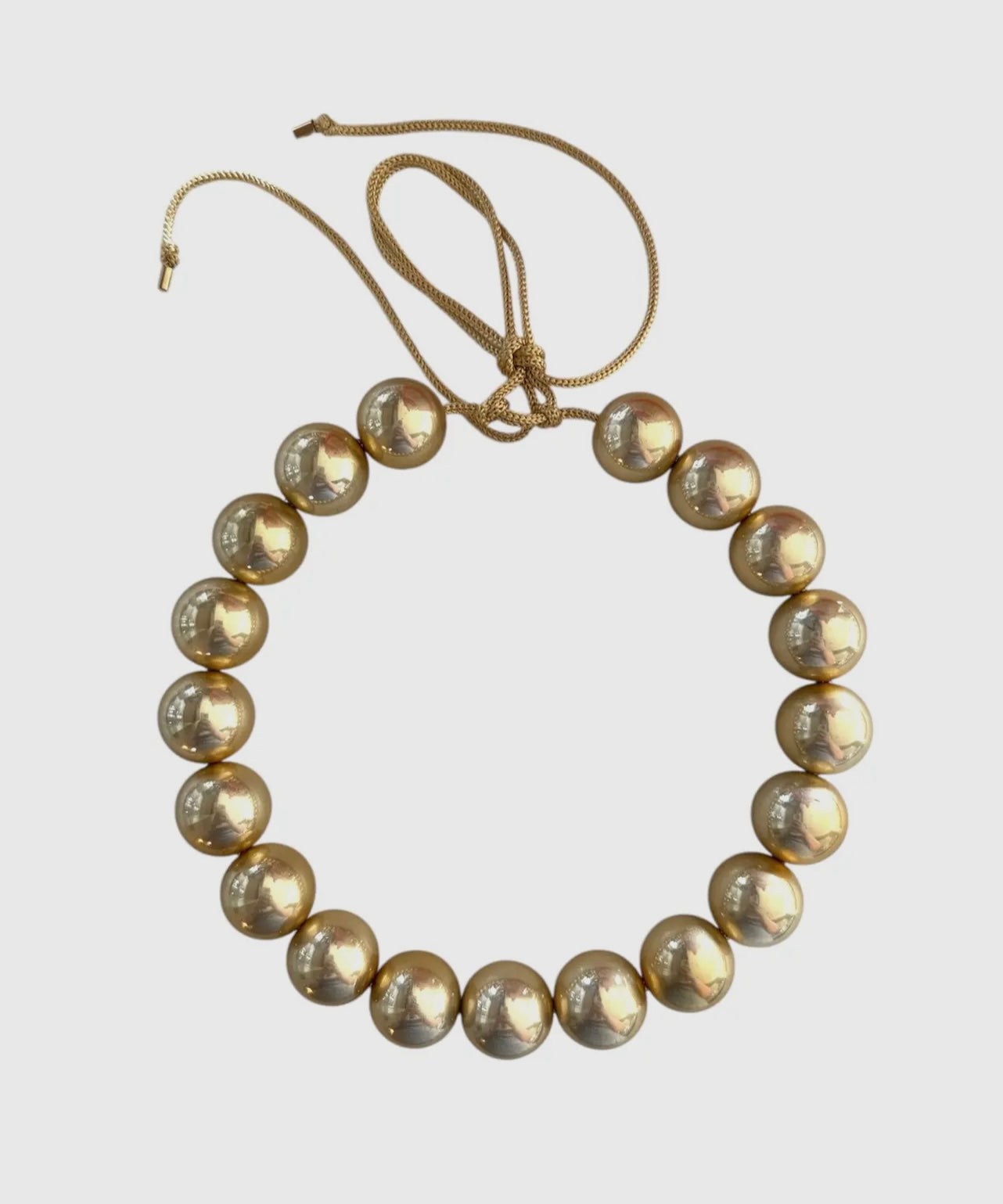 Chunky Beaded Necklace - Gold