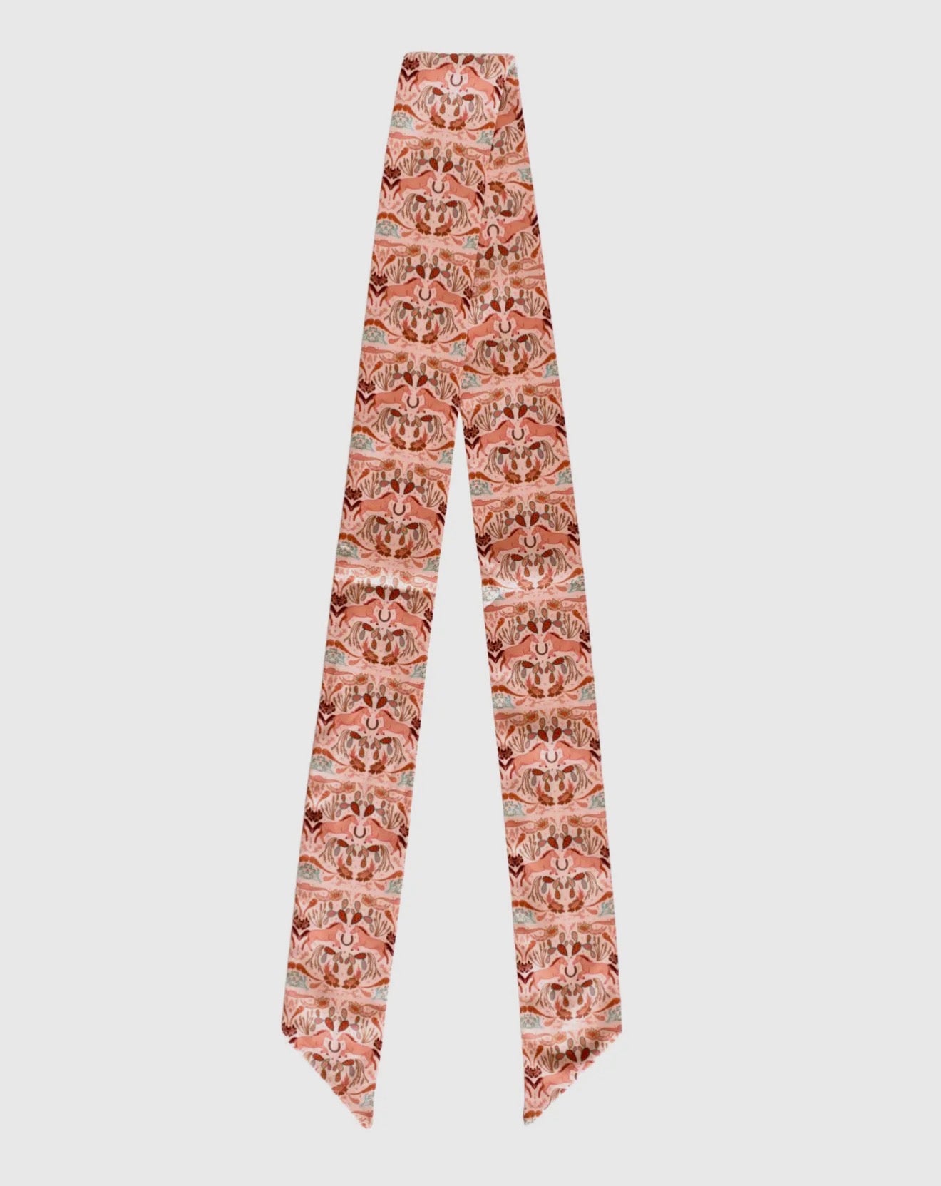 Prairie Days in Peach Western Silk Twilly
