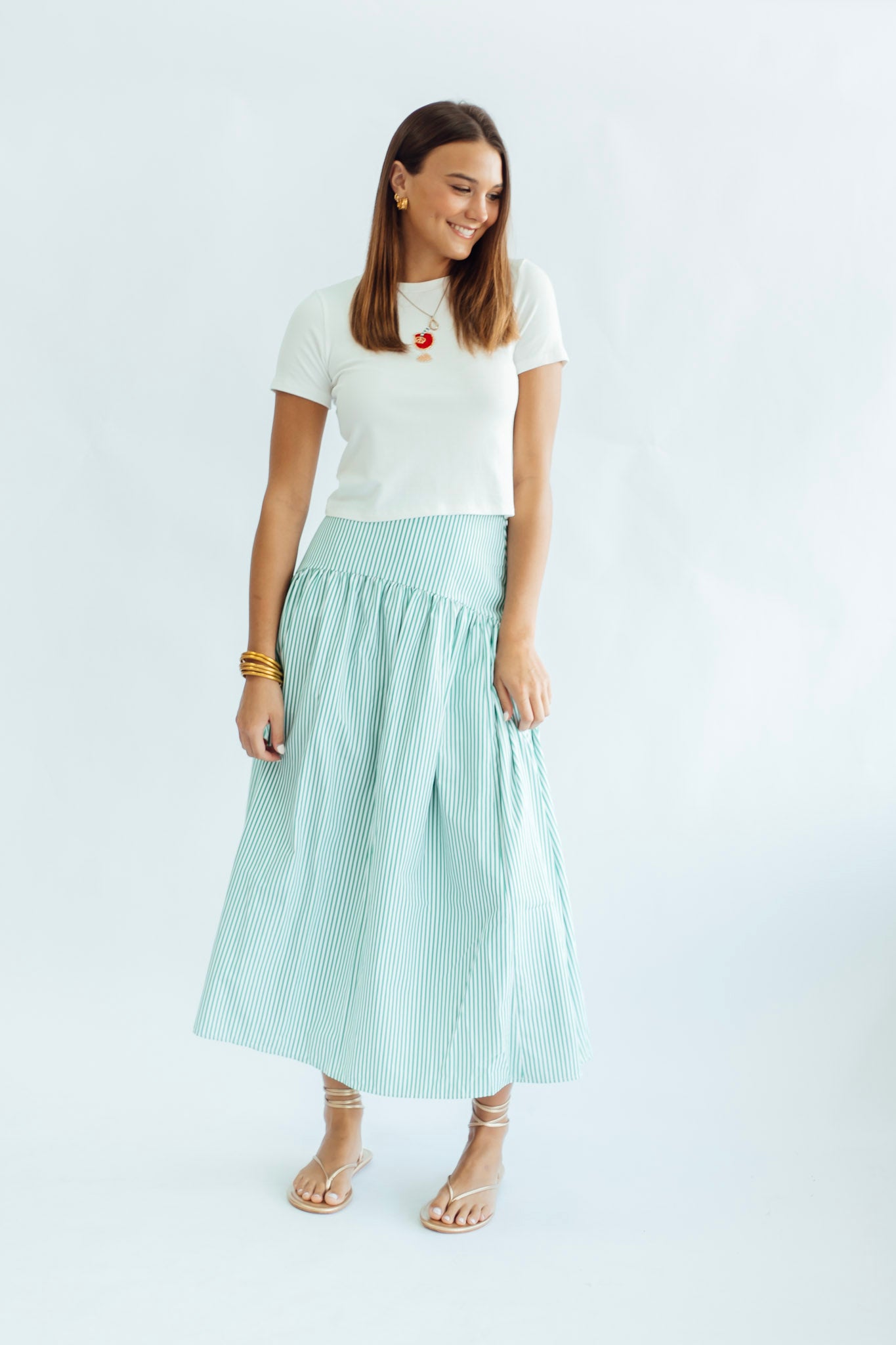 Garden Party Stripe Maxi Skirt