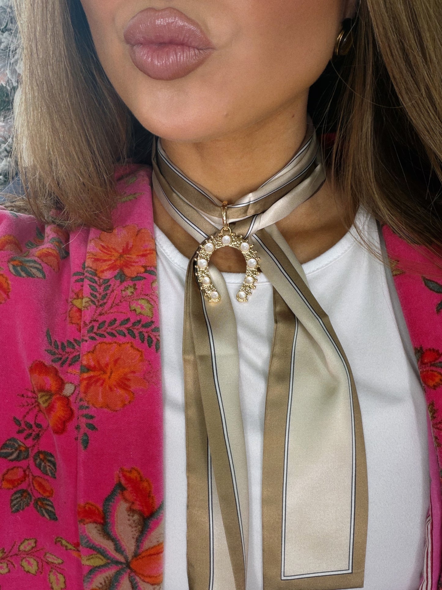Golden Gallop Scarf Necklace
