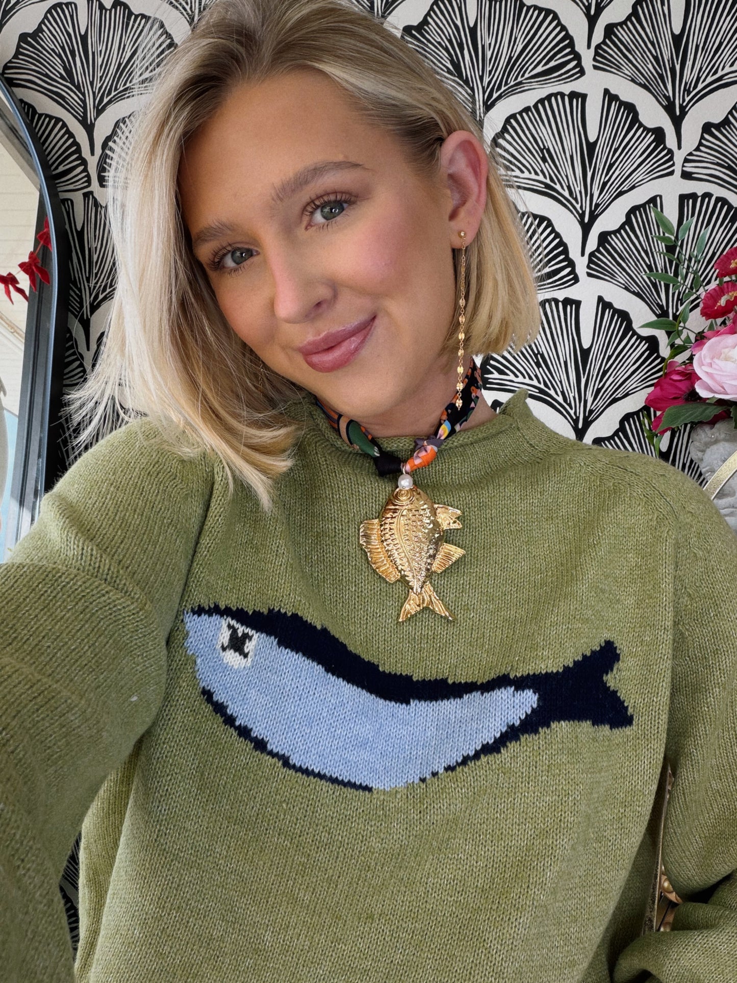 The Golden Catch Scarf Necklace