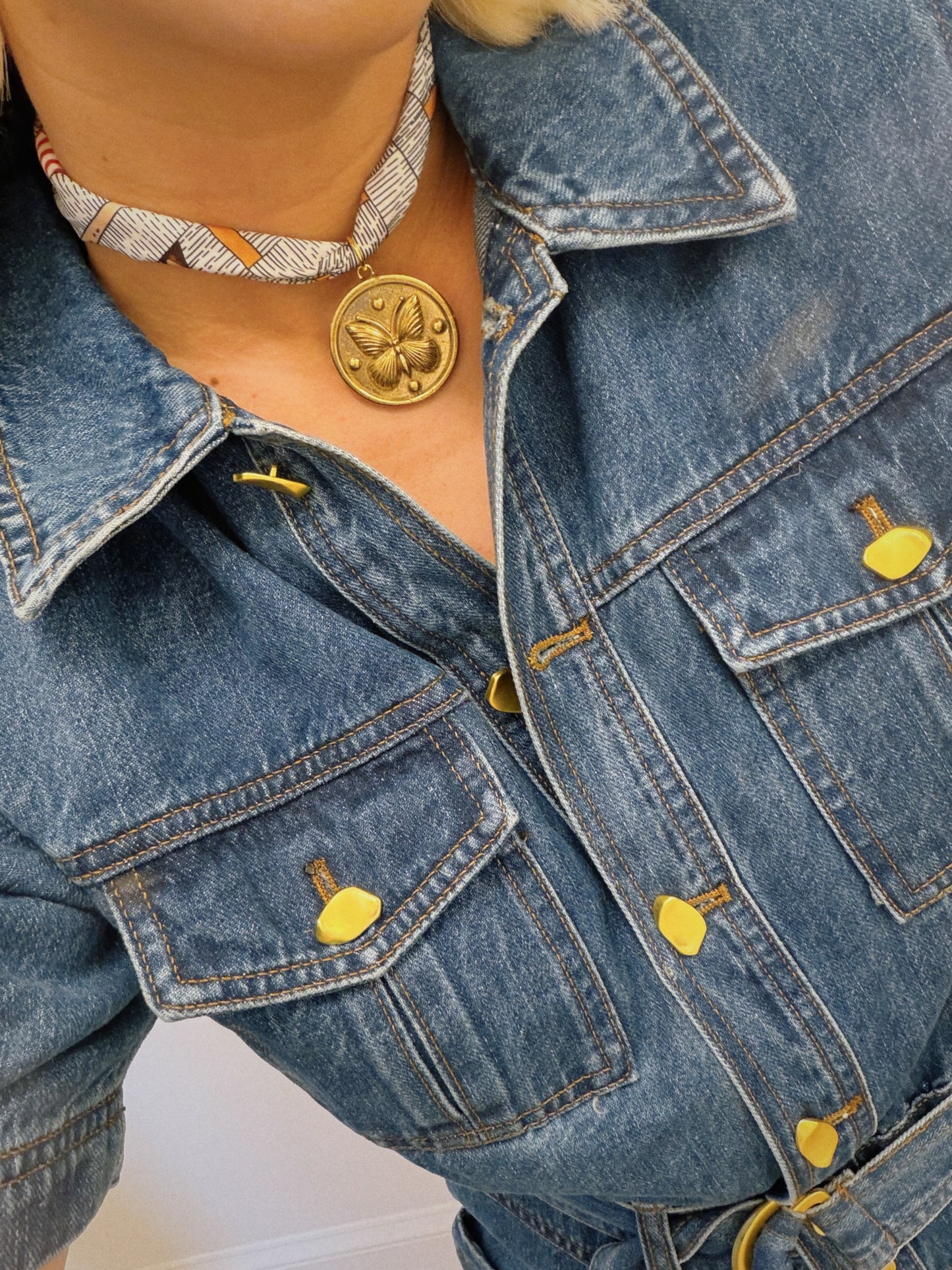 Funky Butterfly Scarf Necklace