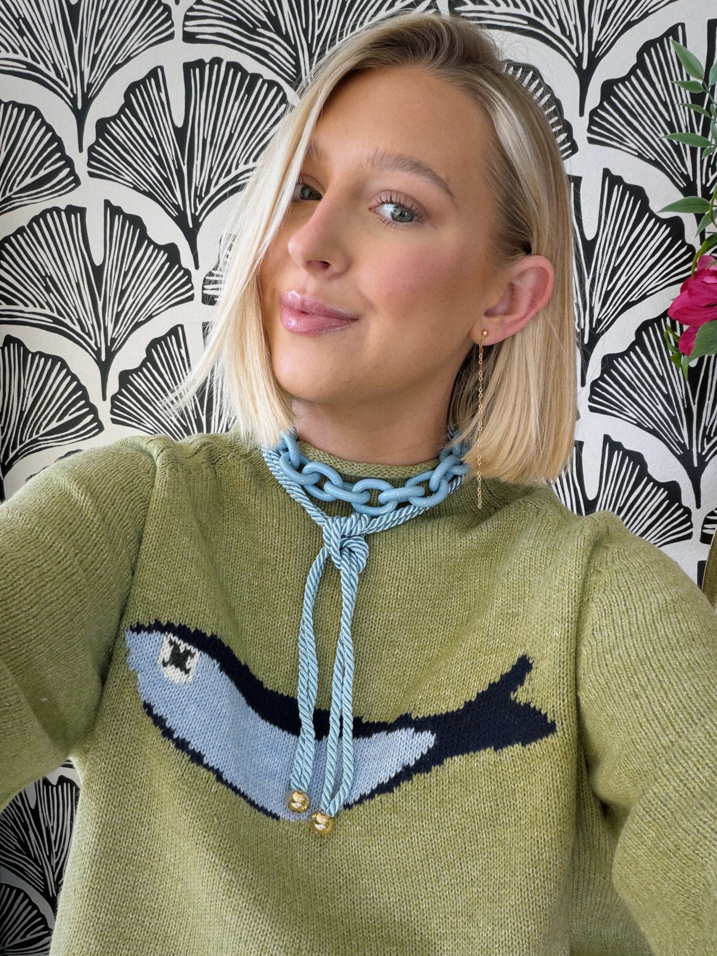The Sailor Knot Statement Necklace - Blue