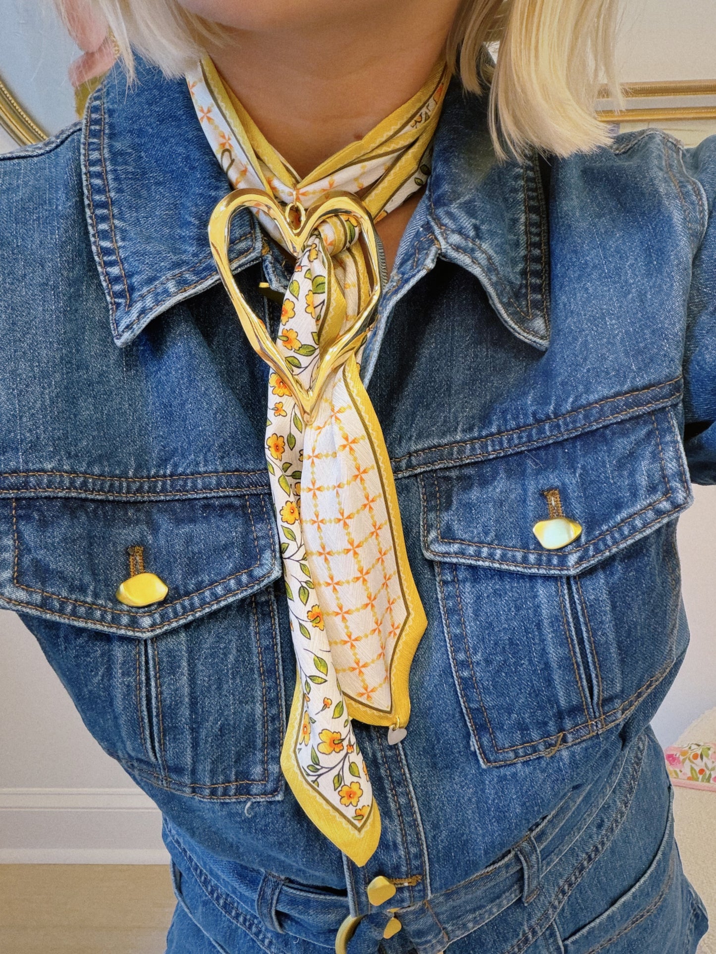 Big Heart Scarf Necklace
