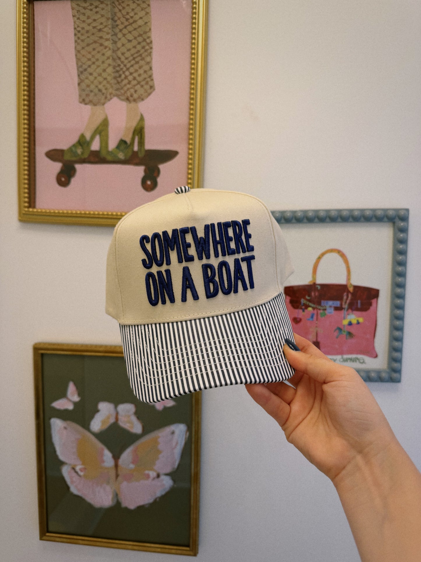 Somewhere On A Boat Trucker Hat