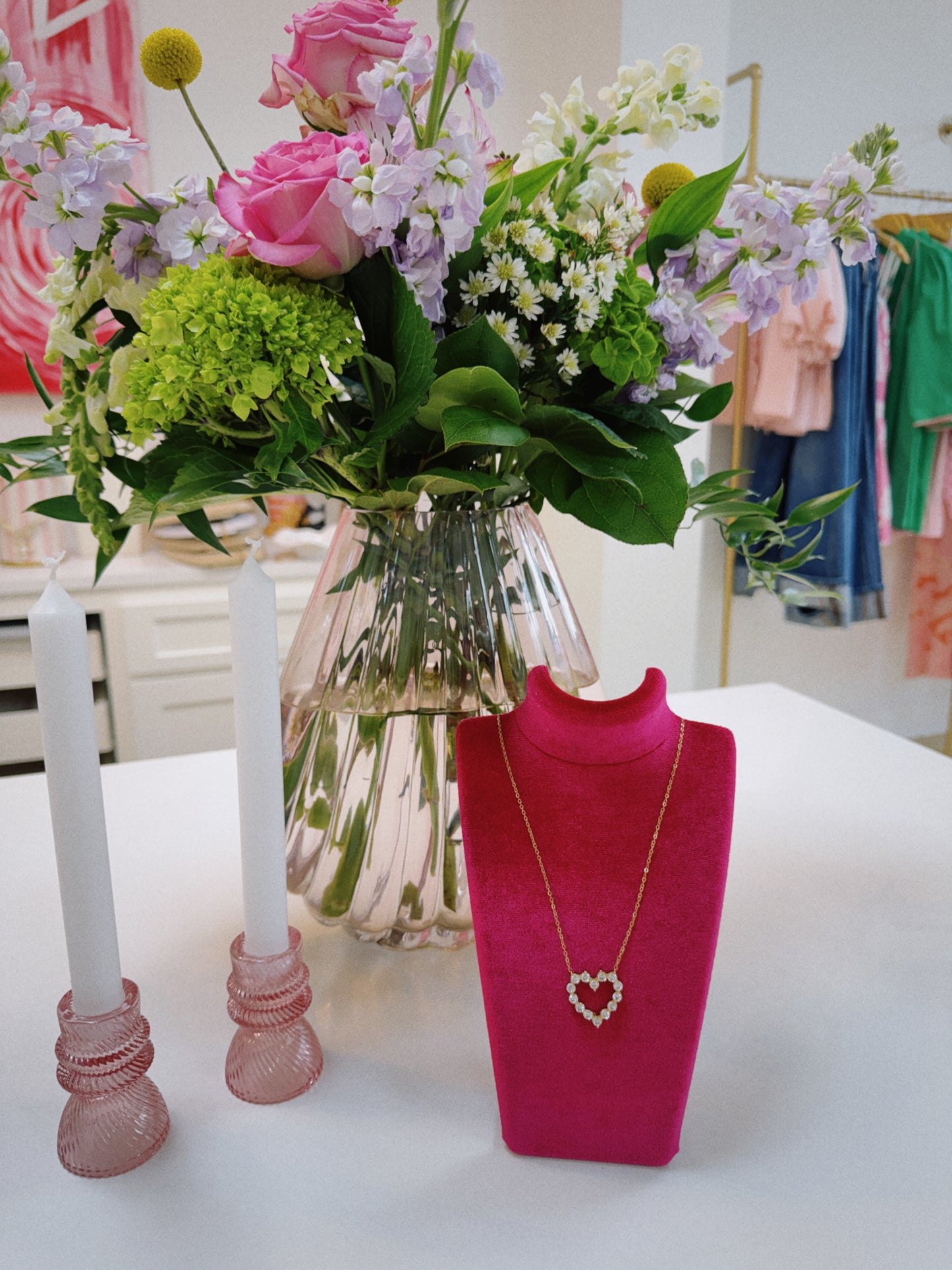 Small Diamond Heart Necklace