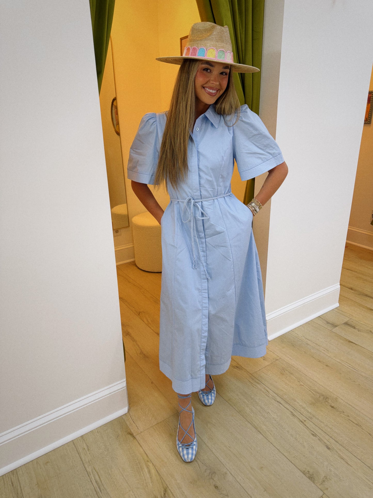 Blue Belle Midi Dress