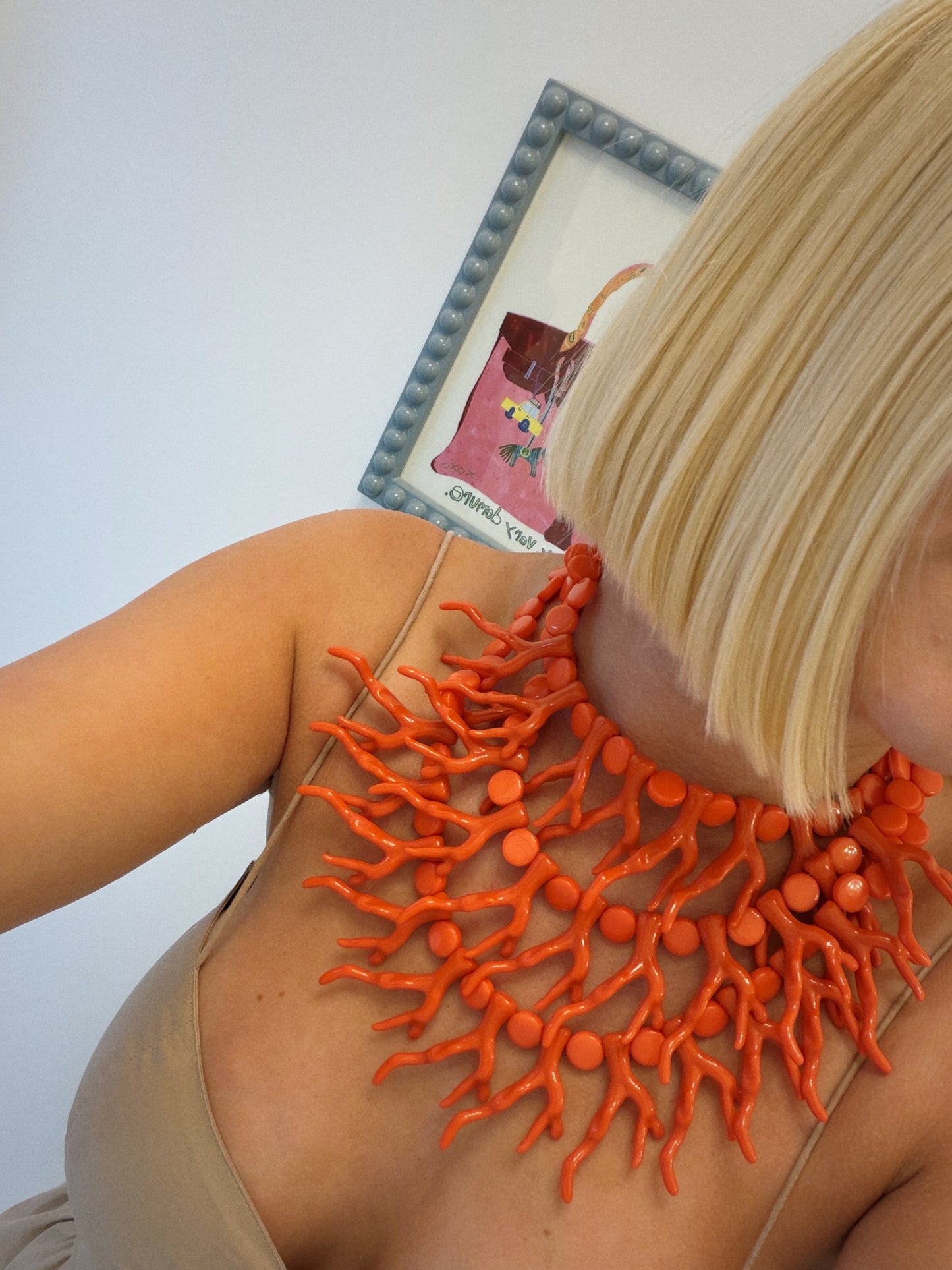 Coral Multiple Layer Necklace