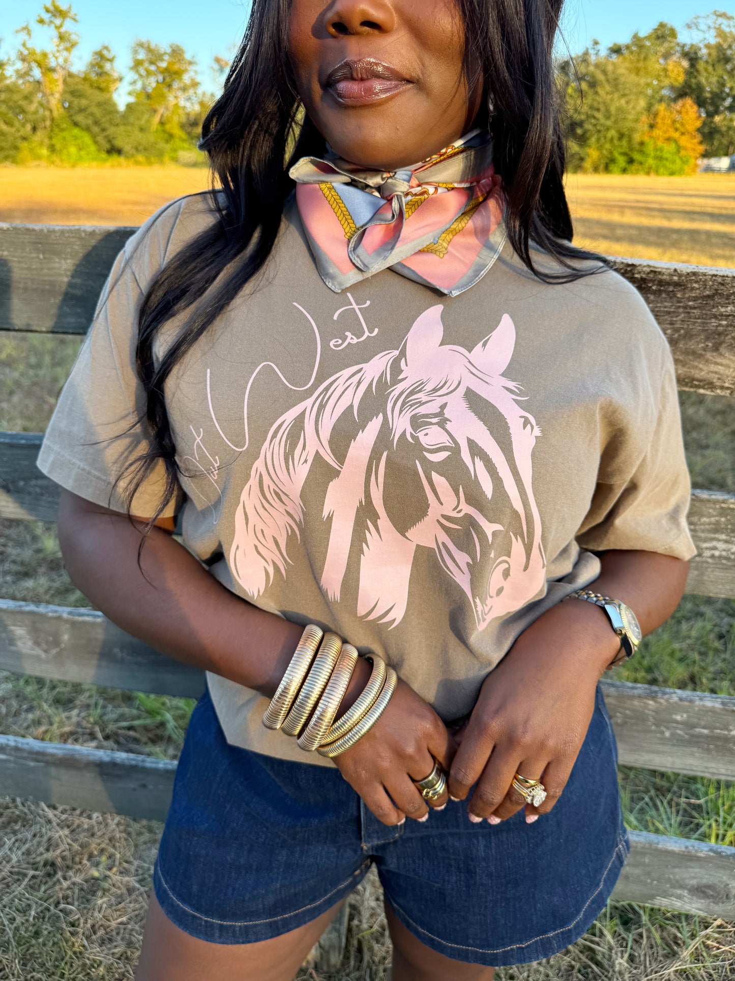 Horse Shoe Scarf - Black