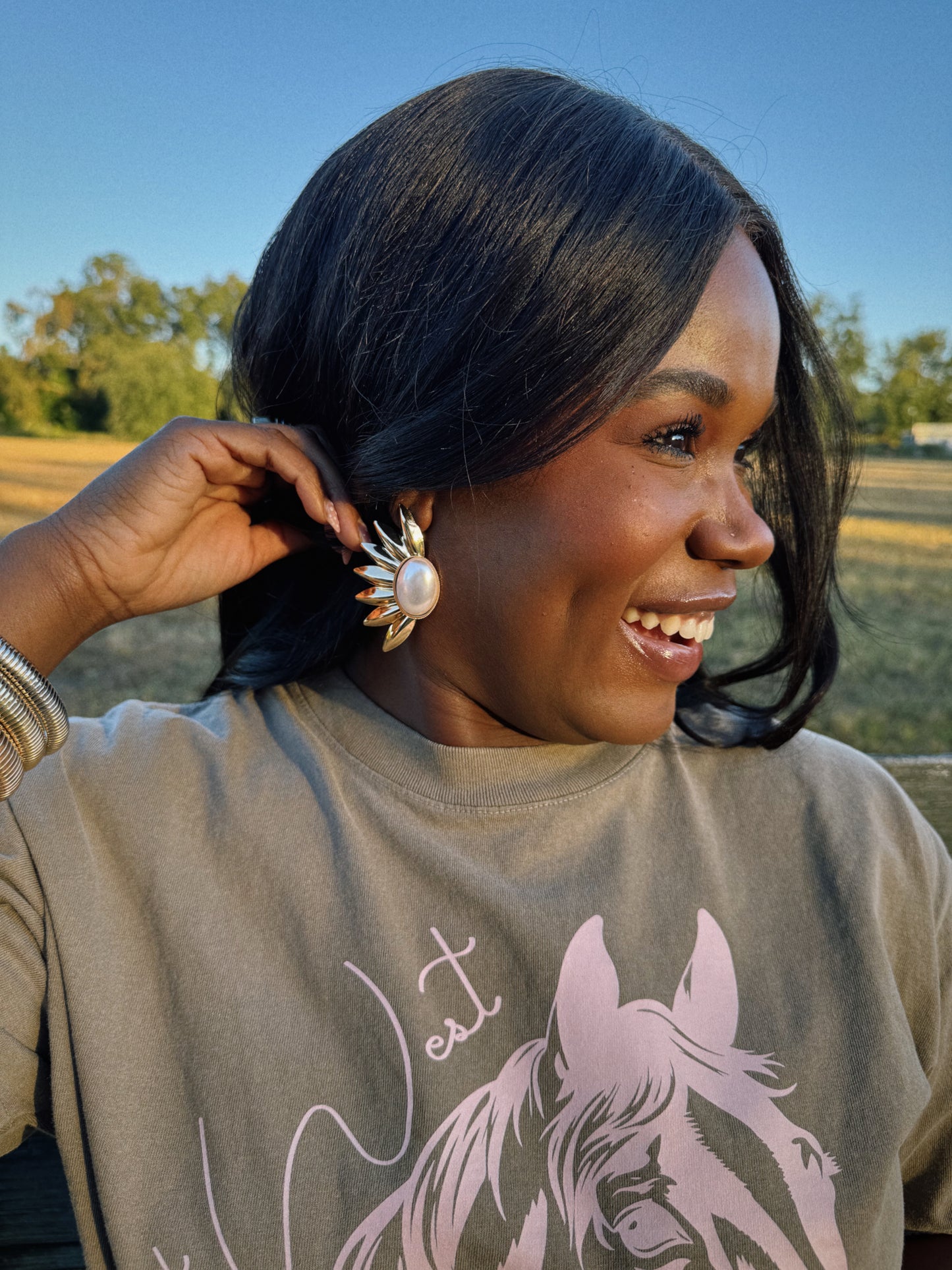 Pearl Wing Earrings