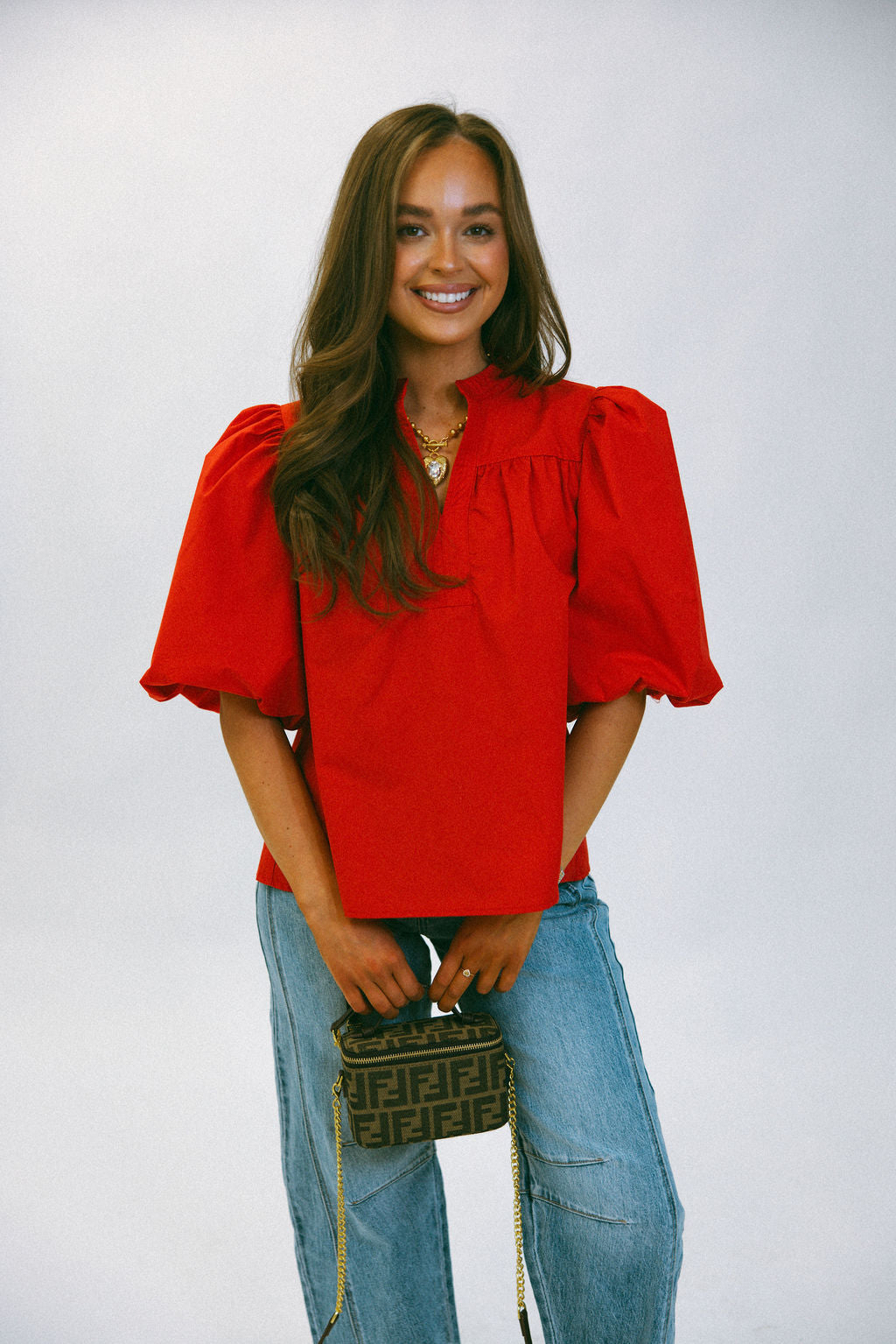 The Boss Babe Blouse - Red