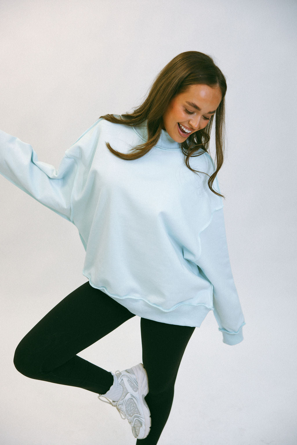 The Classic Mock Neck - Baby Blue