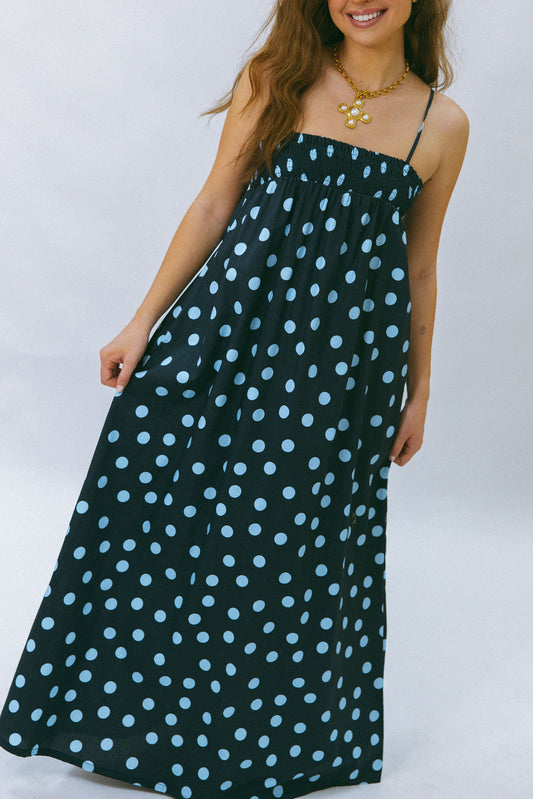 Midnight Polka Dot Dress