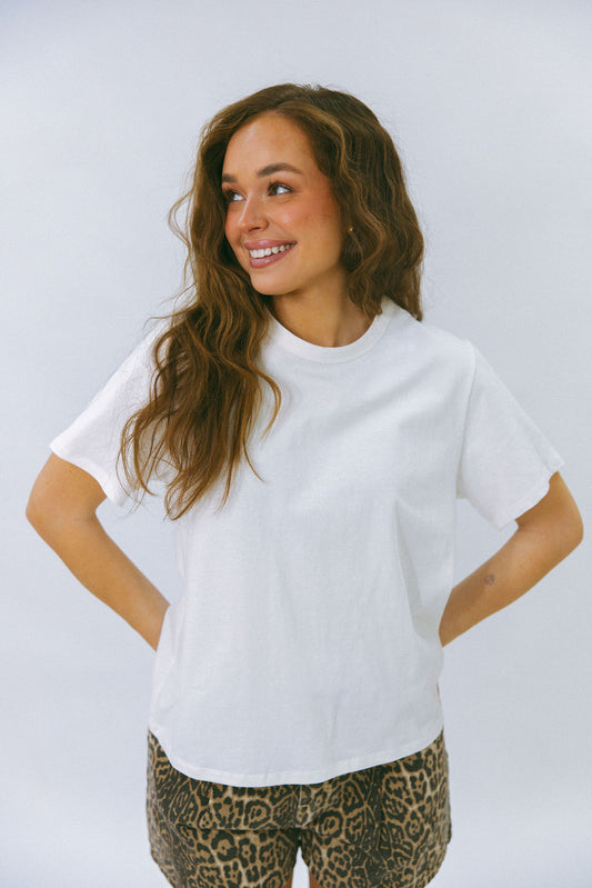 White Basic Tee