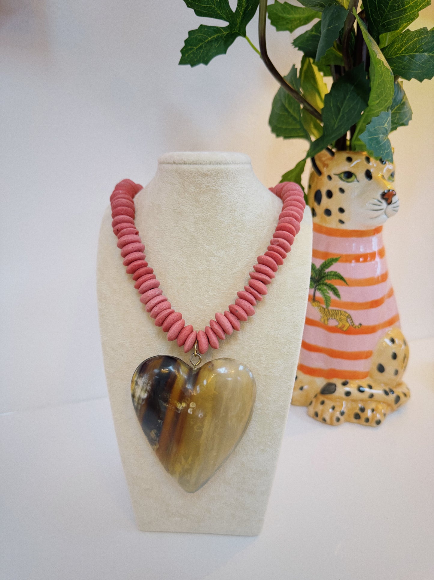 Indie Heart Necklace - Pink
