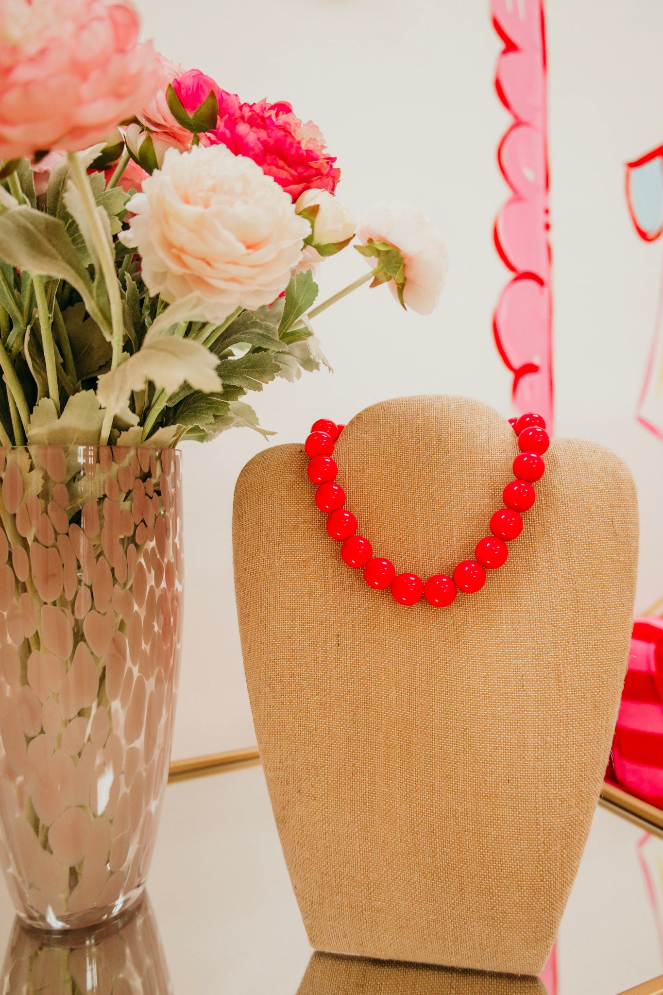 The Happy Hour Necklace - Hot Pink
