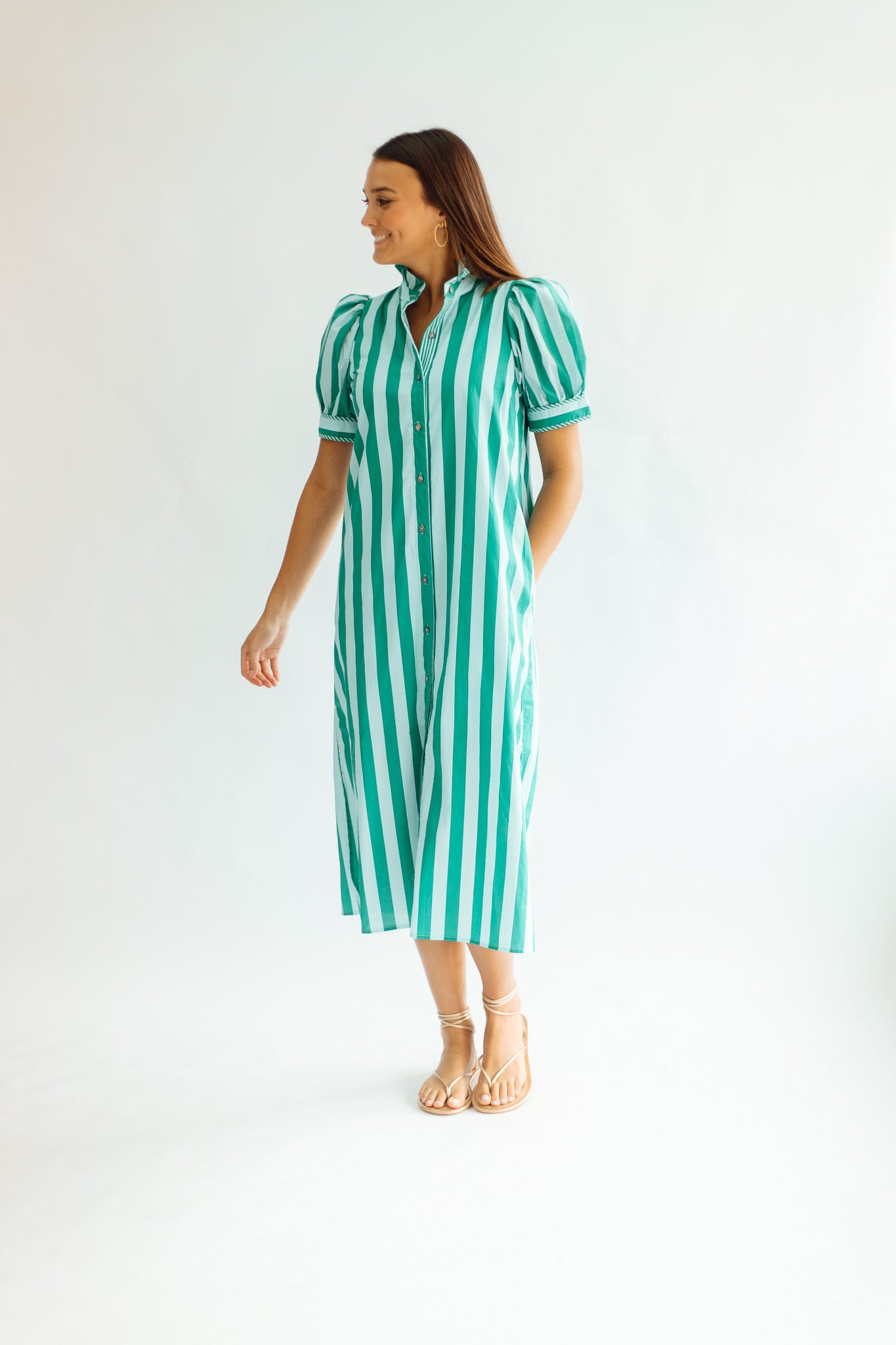 Southern Stripe Maxi - Green