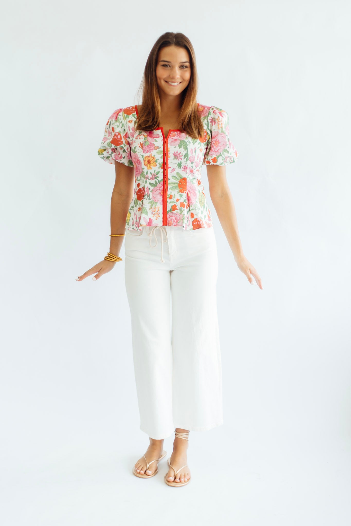 English Garden Peplum Top