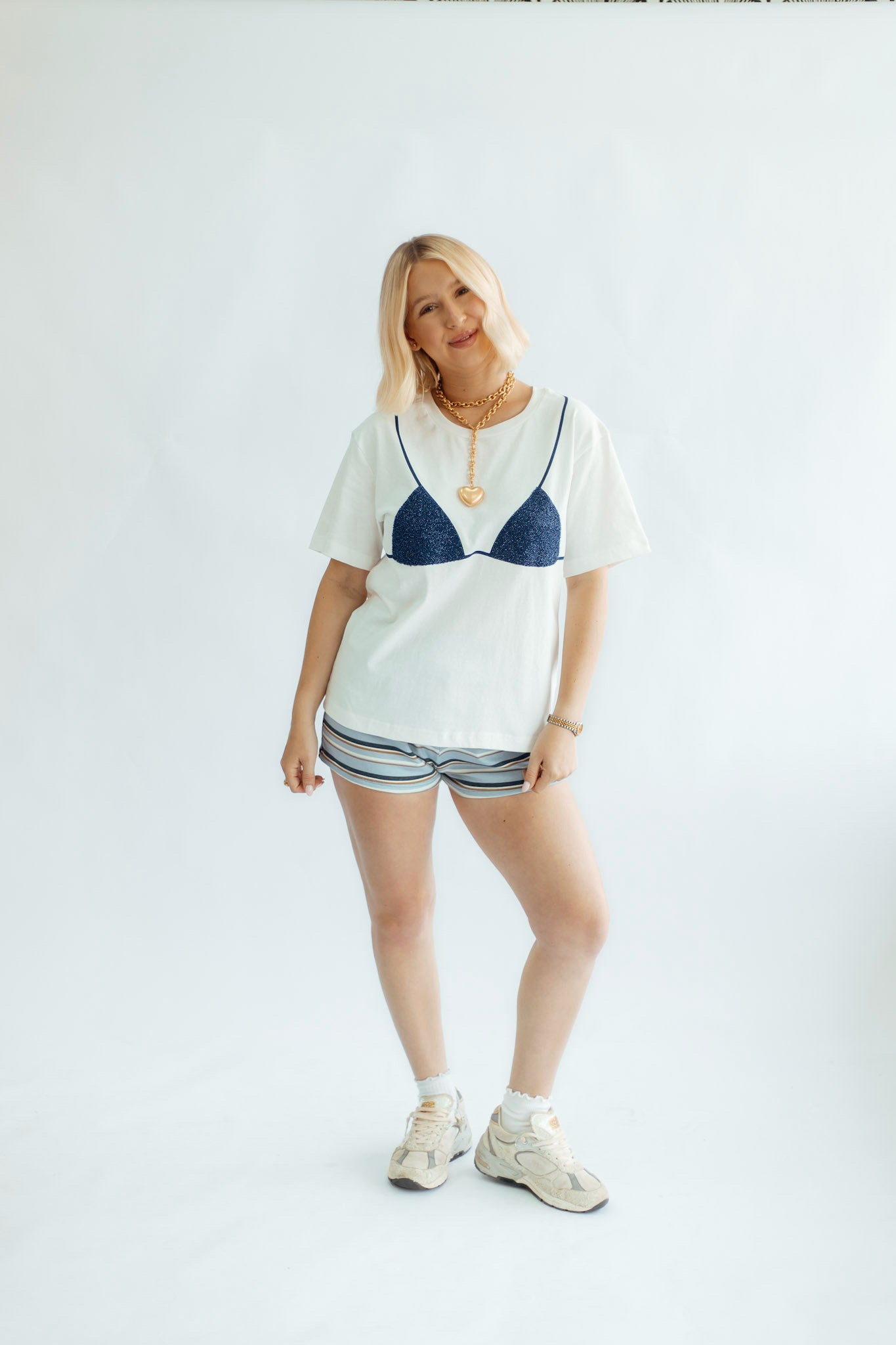 Yacht Club Sparkle Tee - Blue