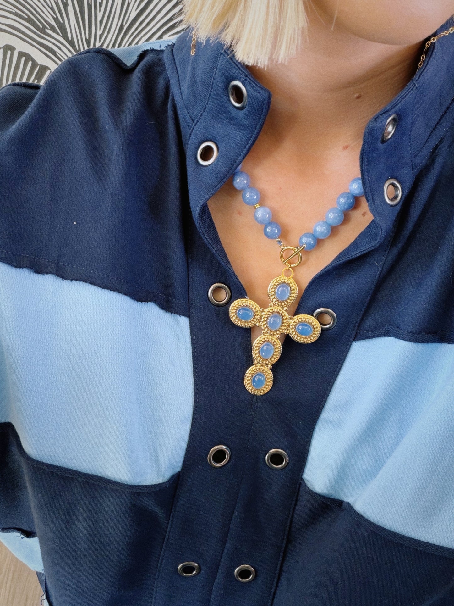 The Blue Cross Necklace