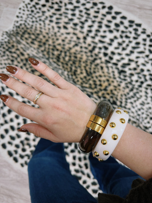 White & Gold Ball Bracelet