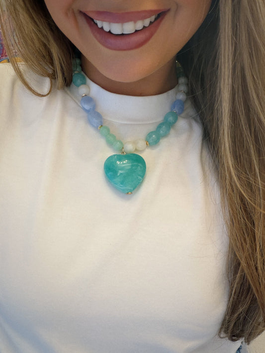 Blue Heart Necklace