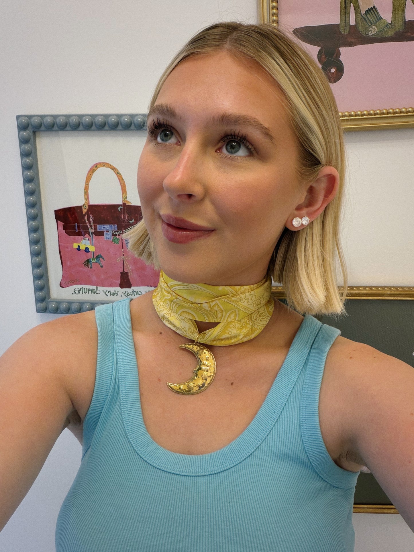 The Moon Scarf Necklace