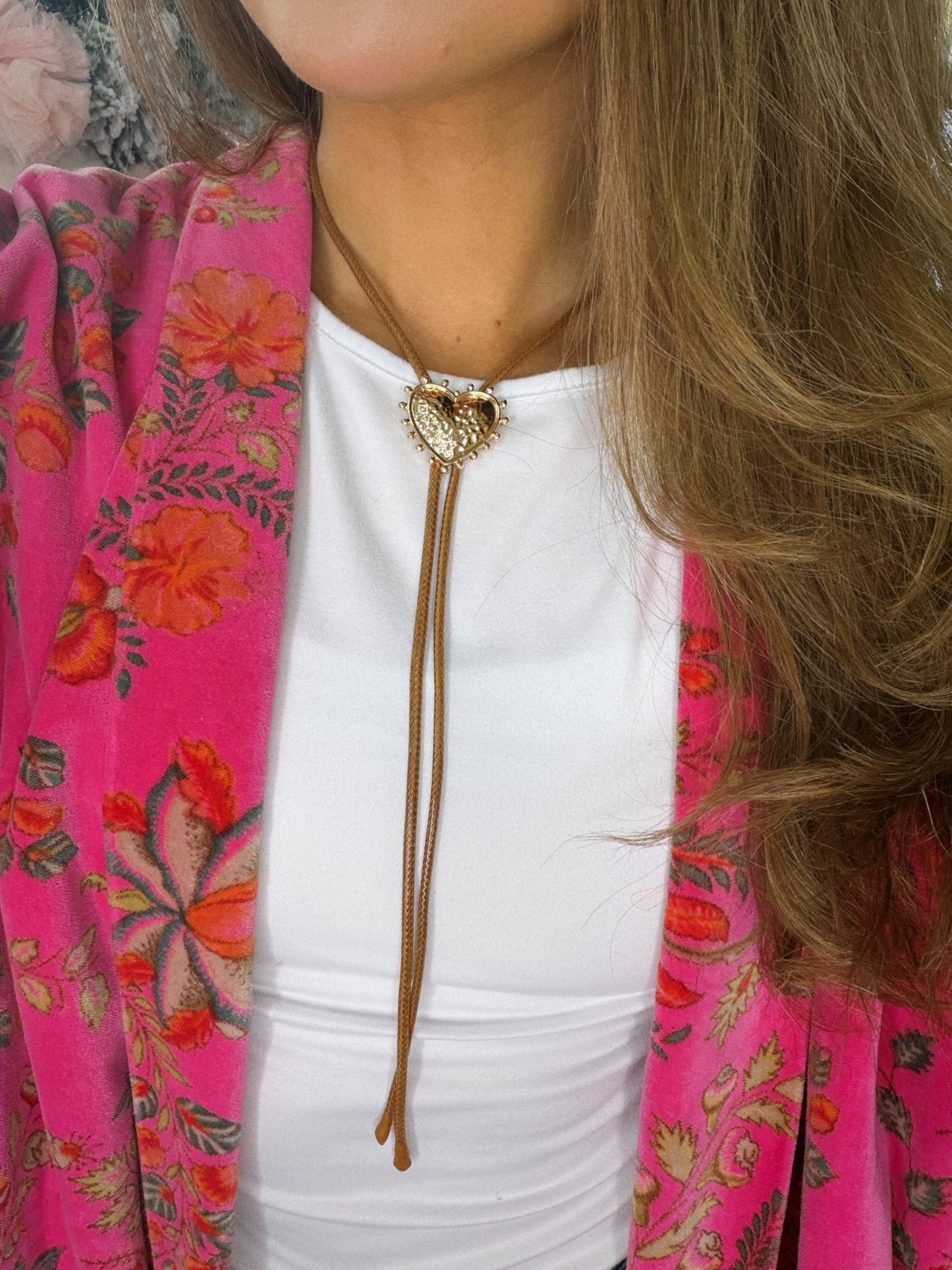 Heart Bow Tie Necklace