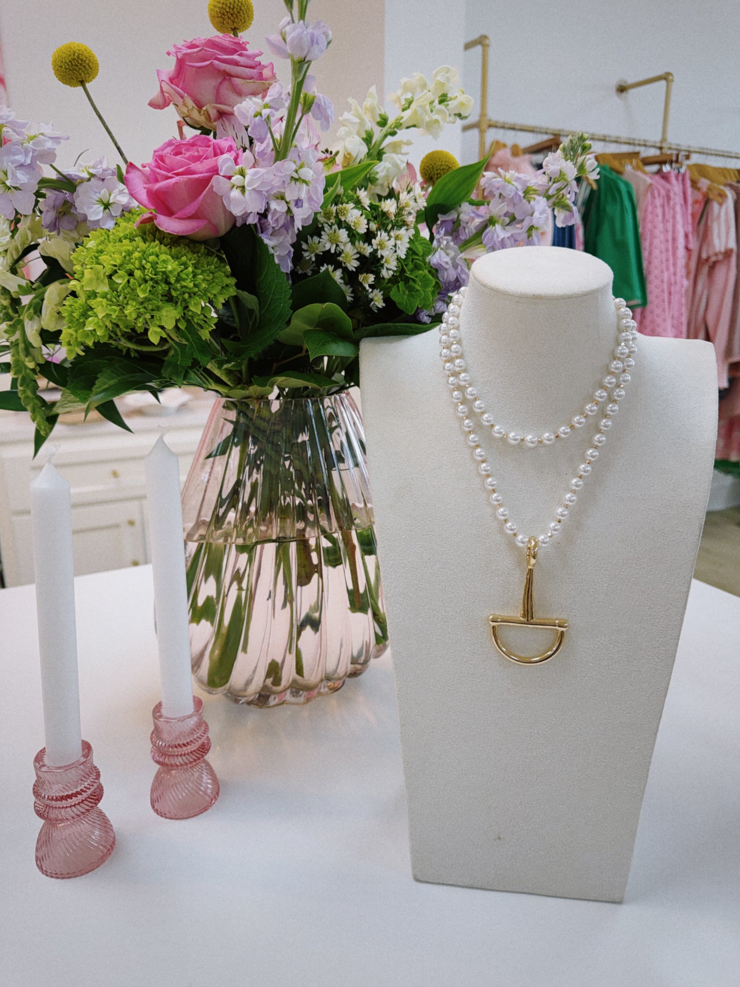 Pearl Horsebit Necklace