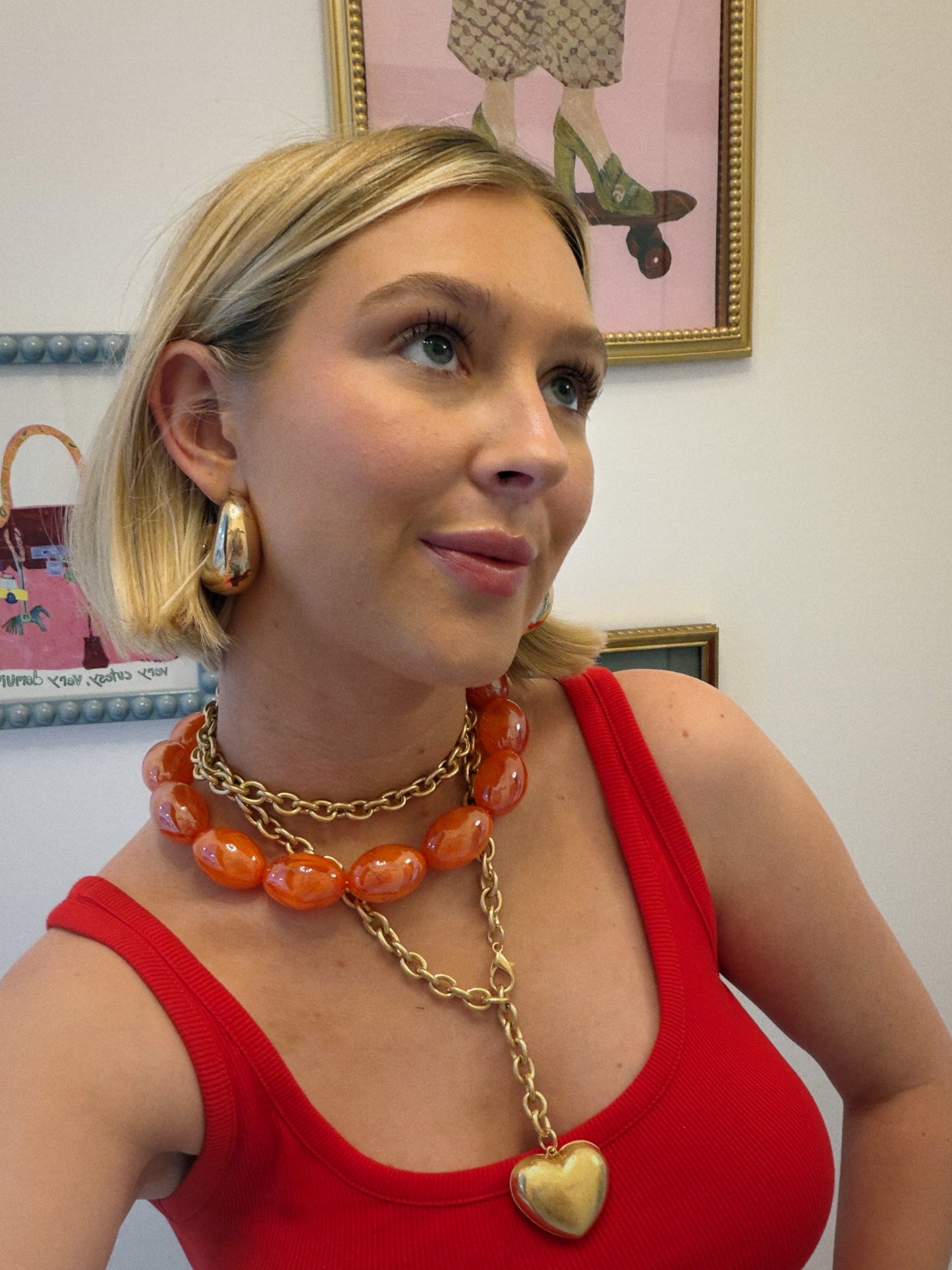 Color Me Cute Necklace - Orange