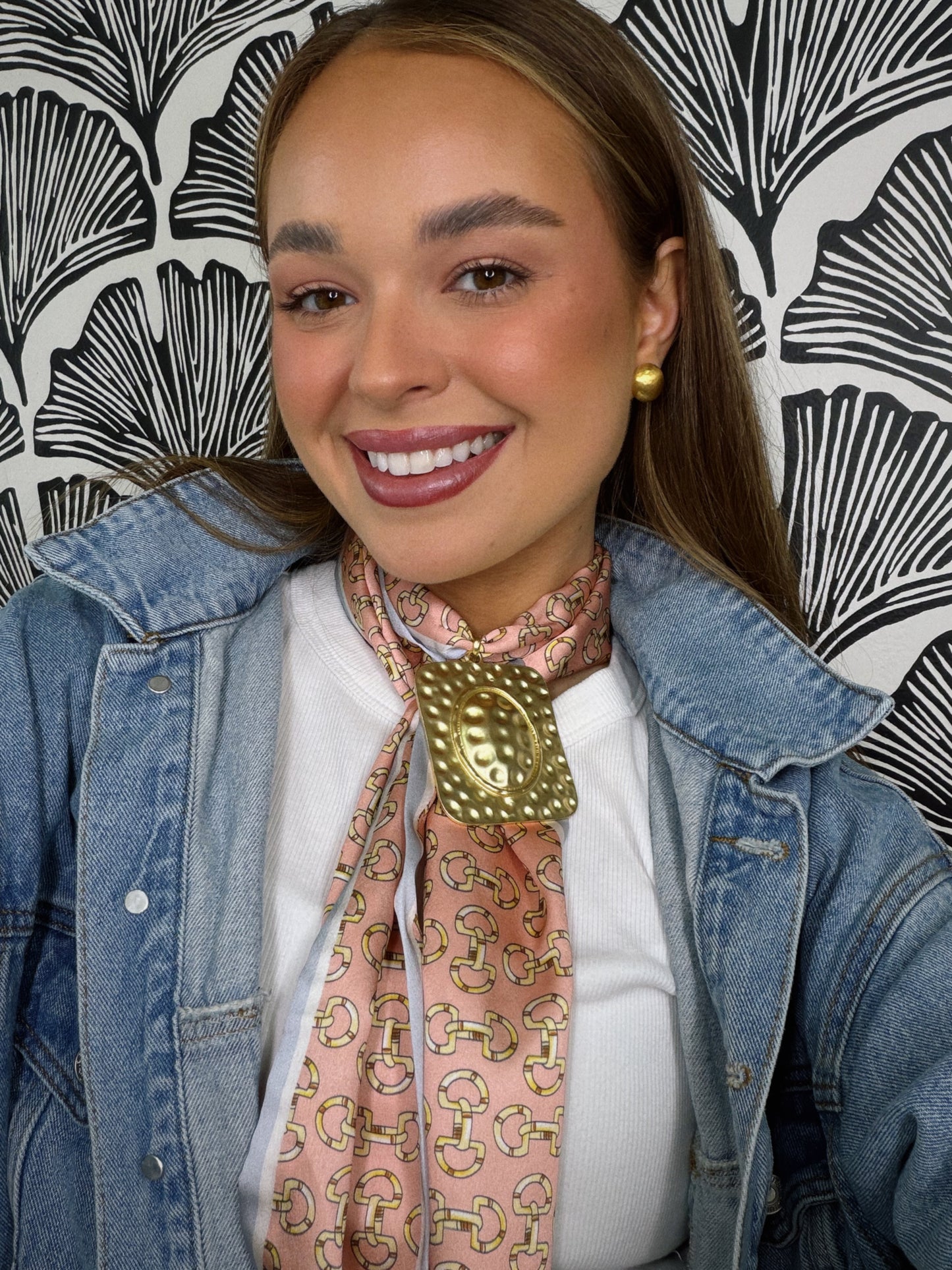 Blush Wrap Scarf Necklace