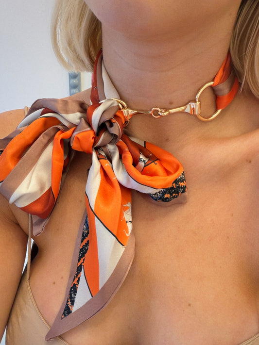 Horsebit Scarf Necklace