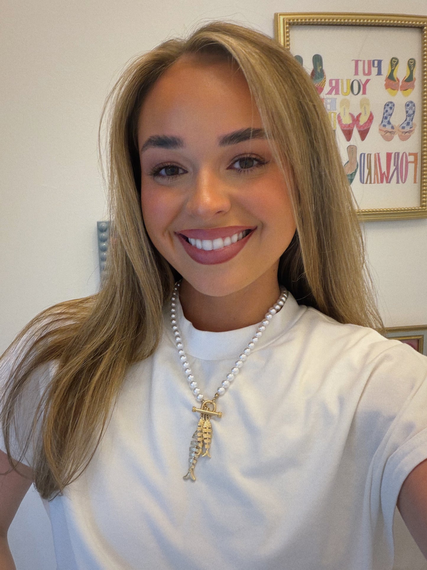 The 3 Fish Pearl Necklace