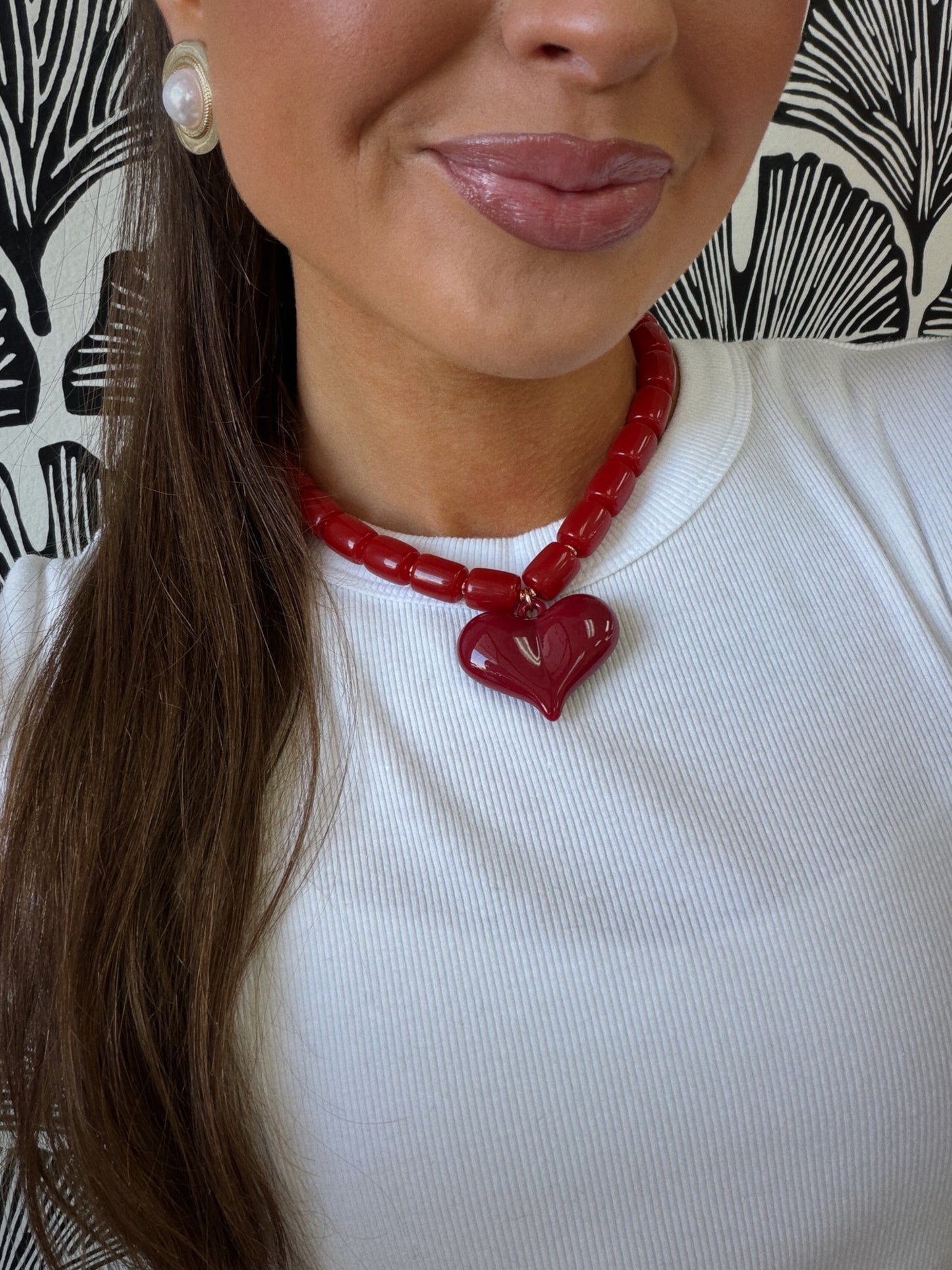 Sweetheart Necklace - Red