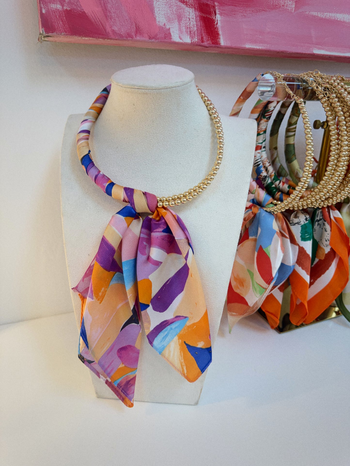 Scarfed & Styled - Purple & Orange