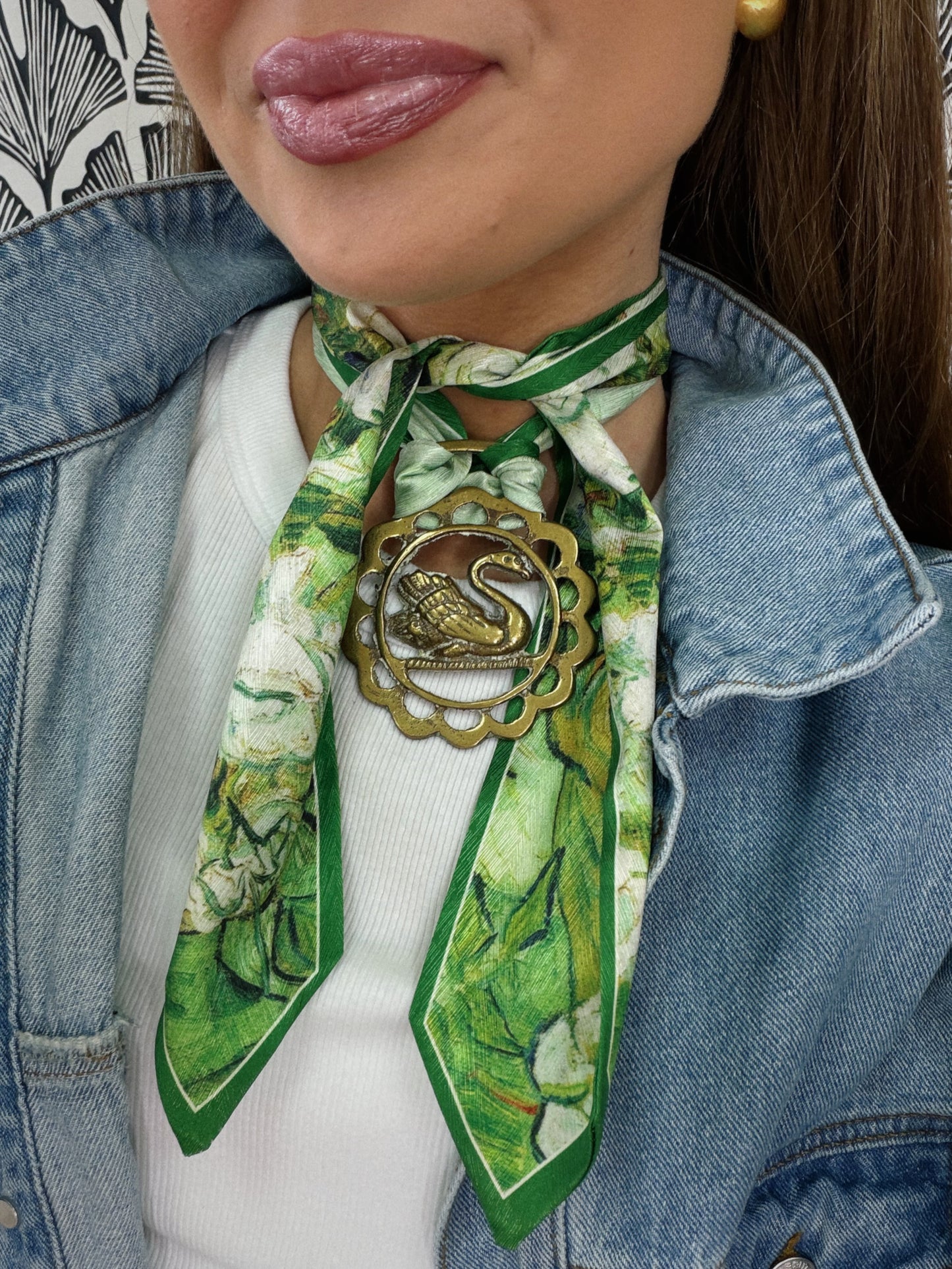 The Graceful Swan Scarf Necklace