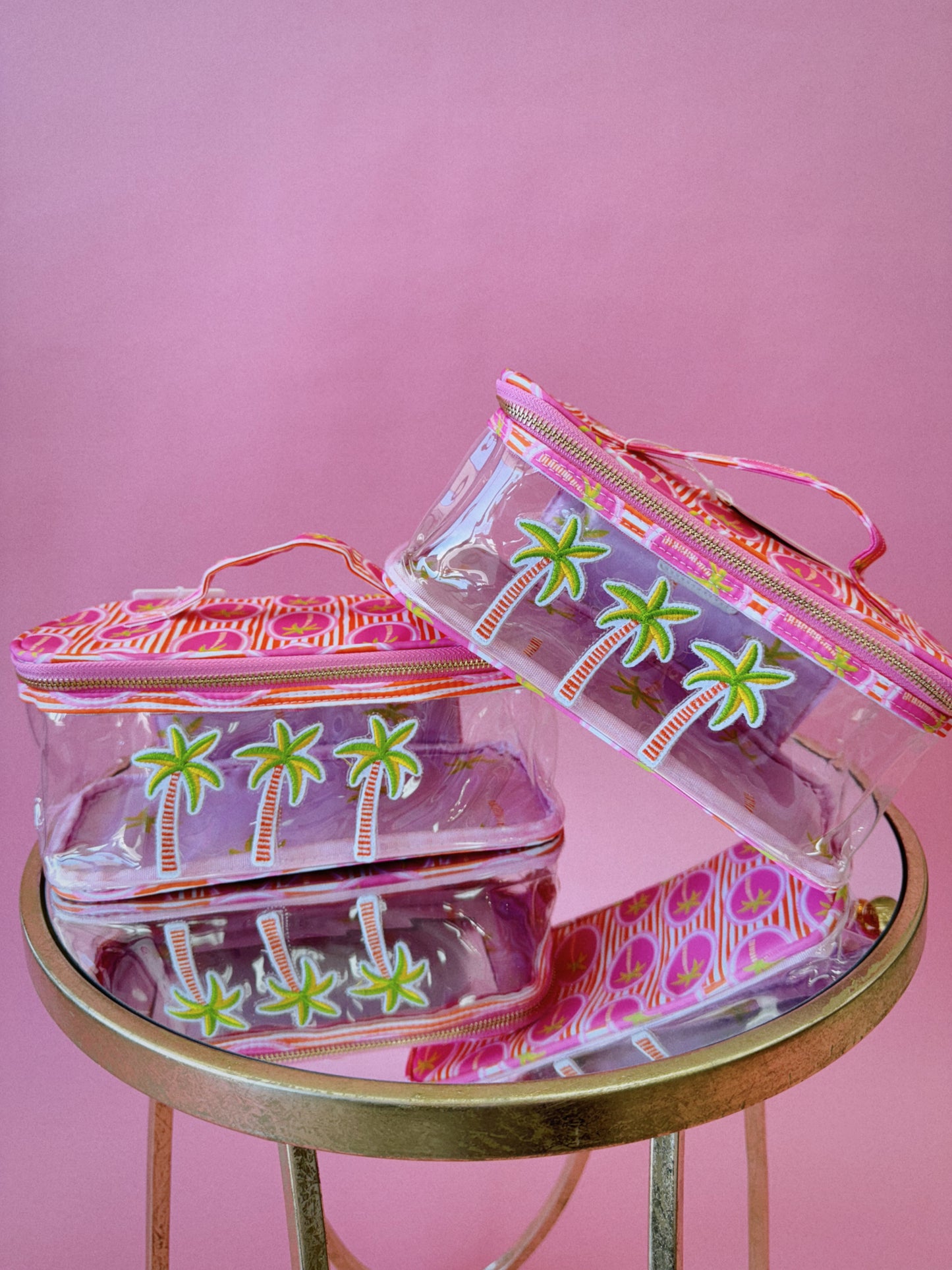 3 Pink Palms Bag